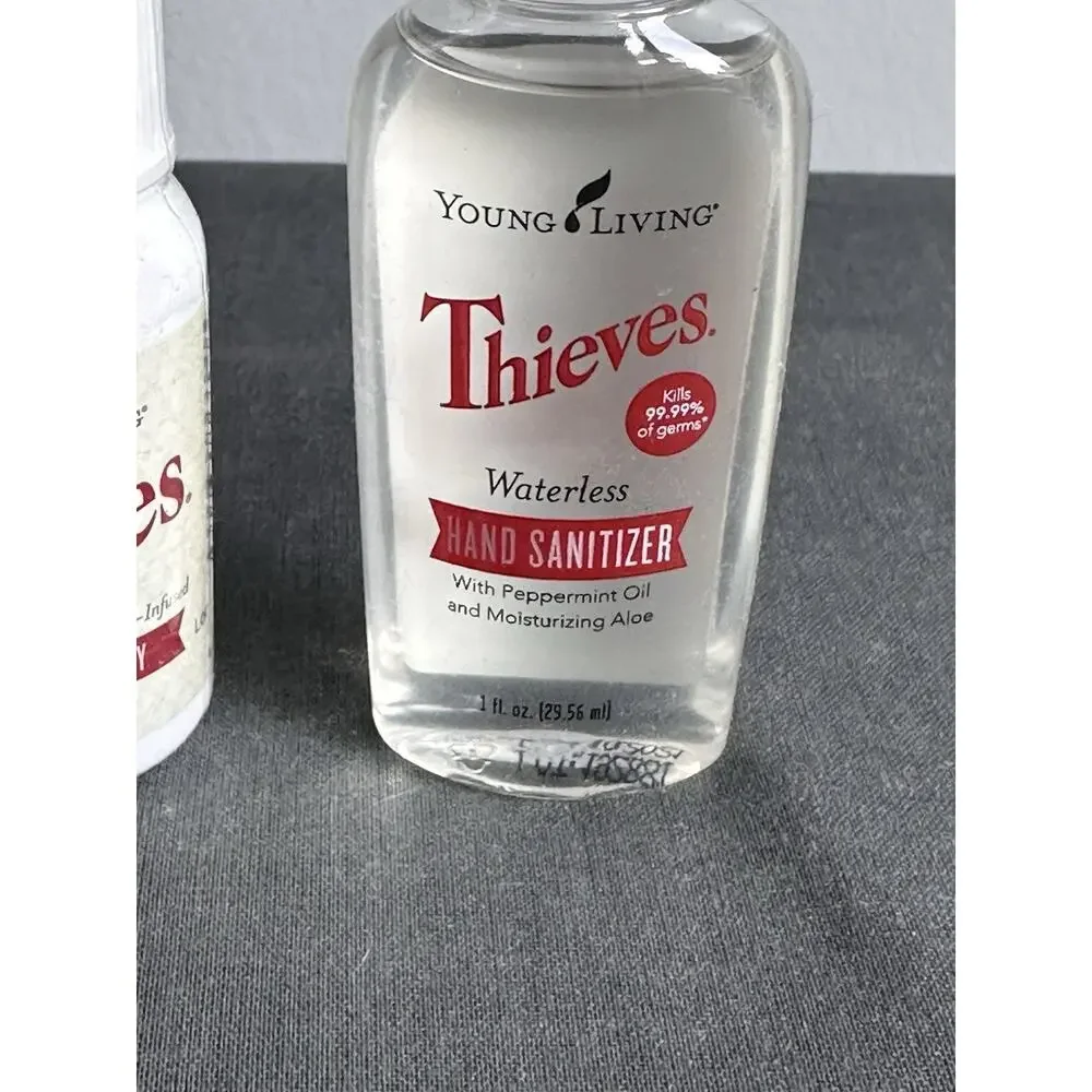 Young Living Thieves 1 Oz Spray And 1oz Waterless Hand Sanitizer Set NEE